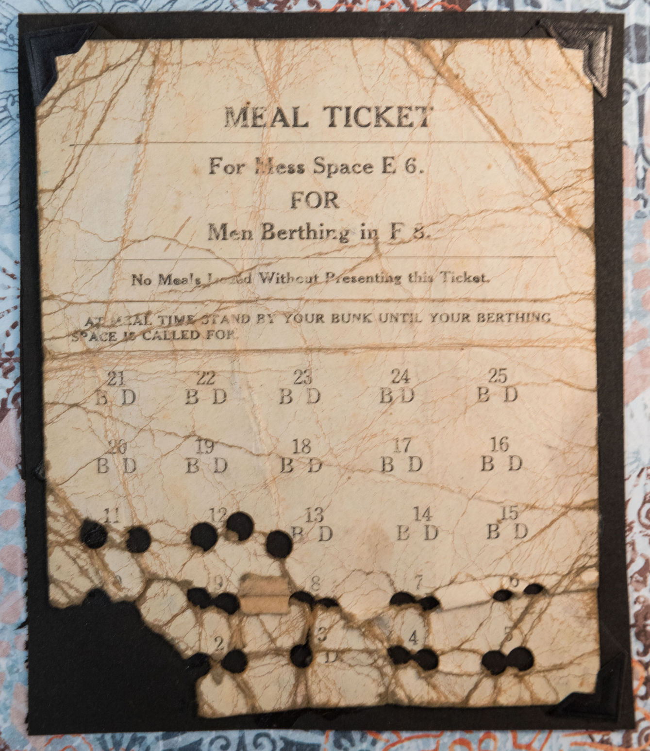 Meal ticket